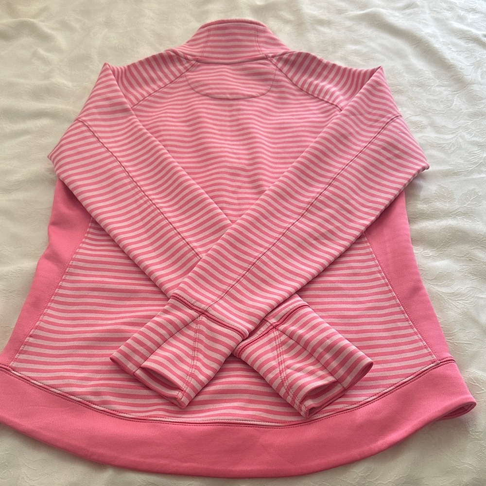 Vineyard Vines Pink Striped Half-Zip Pullover - Picture 4 of 6